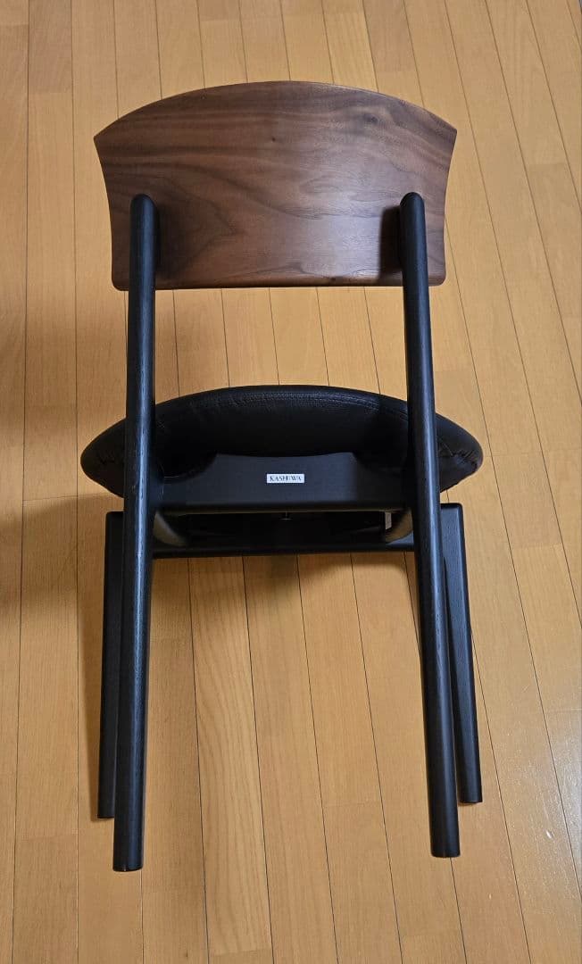 1脚分★柏木工 CHICシック サイドチェアダイニングチェア黒革椅子在庫2脚