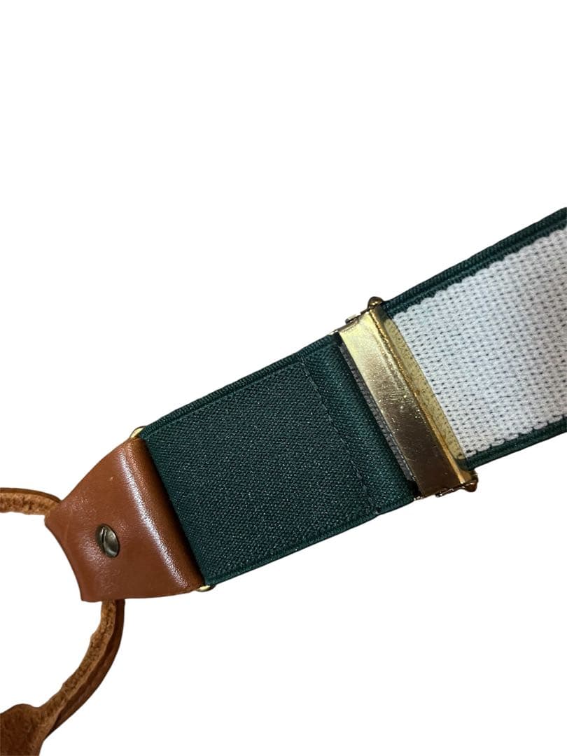 英国製 ポロラルフローレン ヴィンテージ Y型 ボタン式 サスペンダー 緑