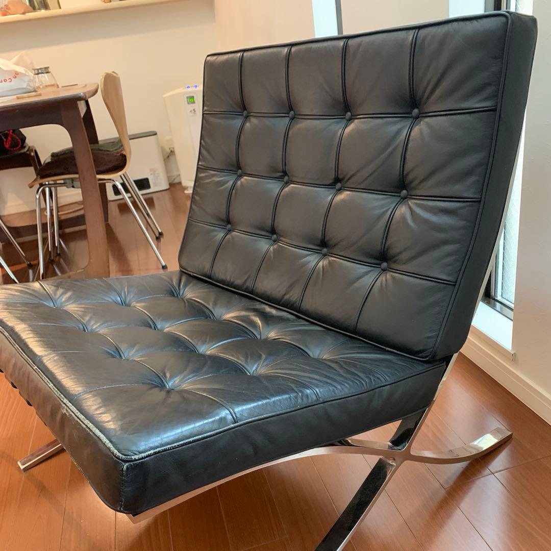 【高級】バルセロナチェアー 本革 ヴィンテージ ミッドセンチュリー モダン