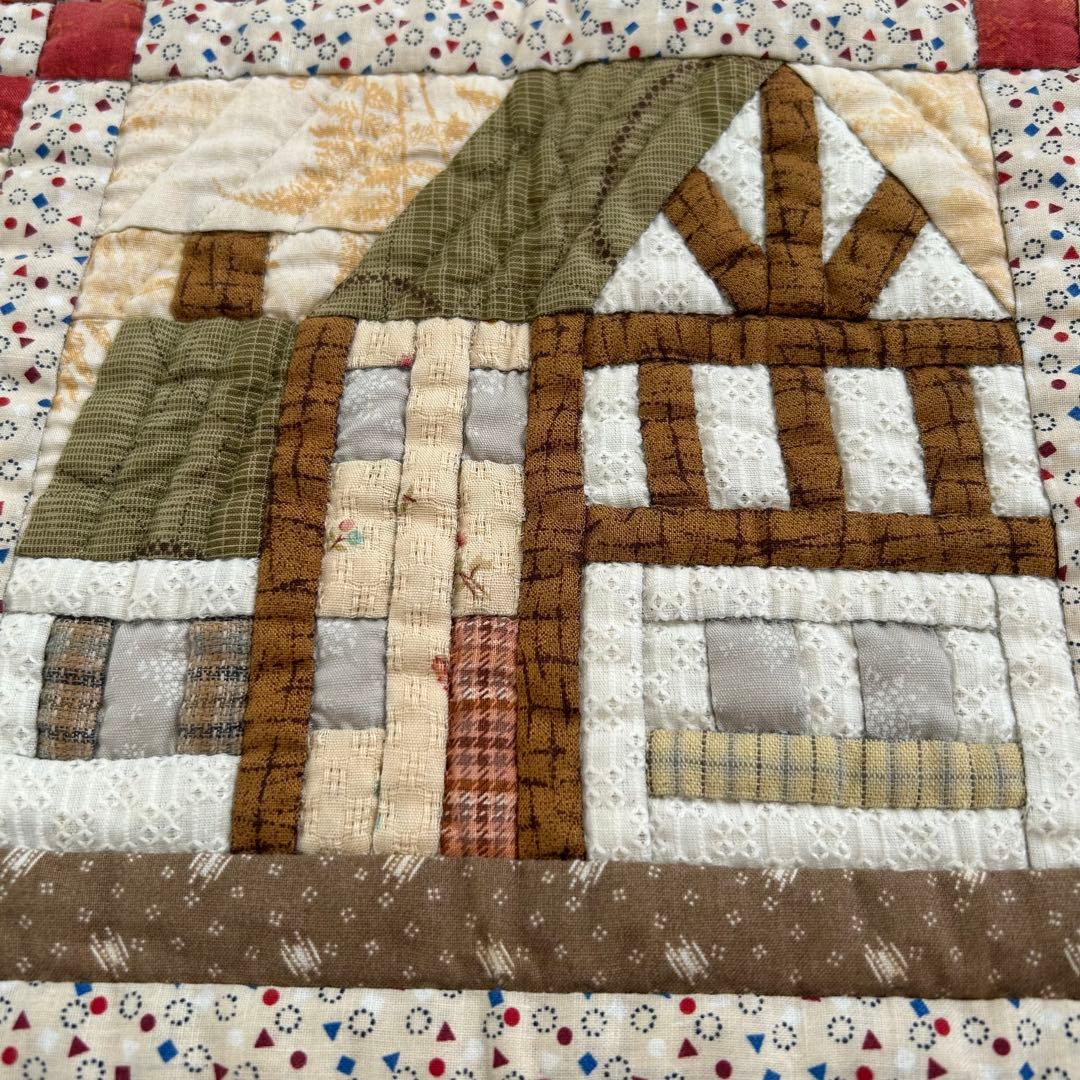 ハンドメイド パッチワーク ハウスタペストリー