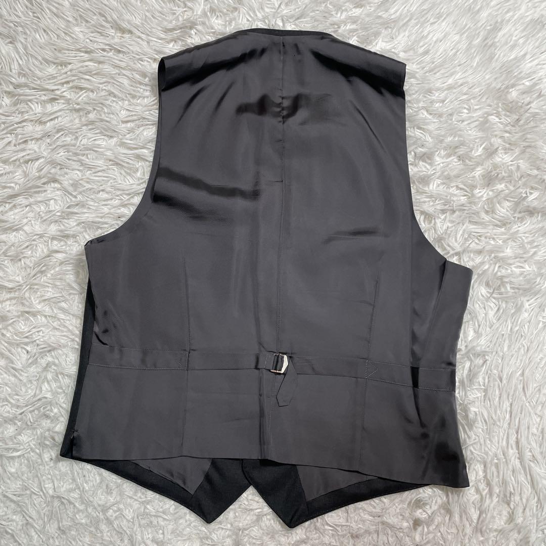 極美品　DAKS スーツ　セットアップ　3ピース　ベスト　グレー　XL