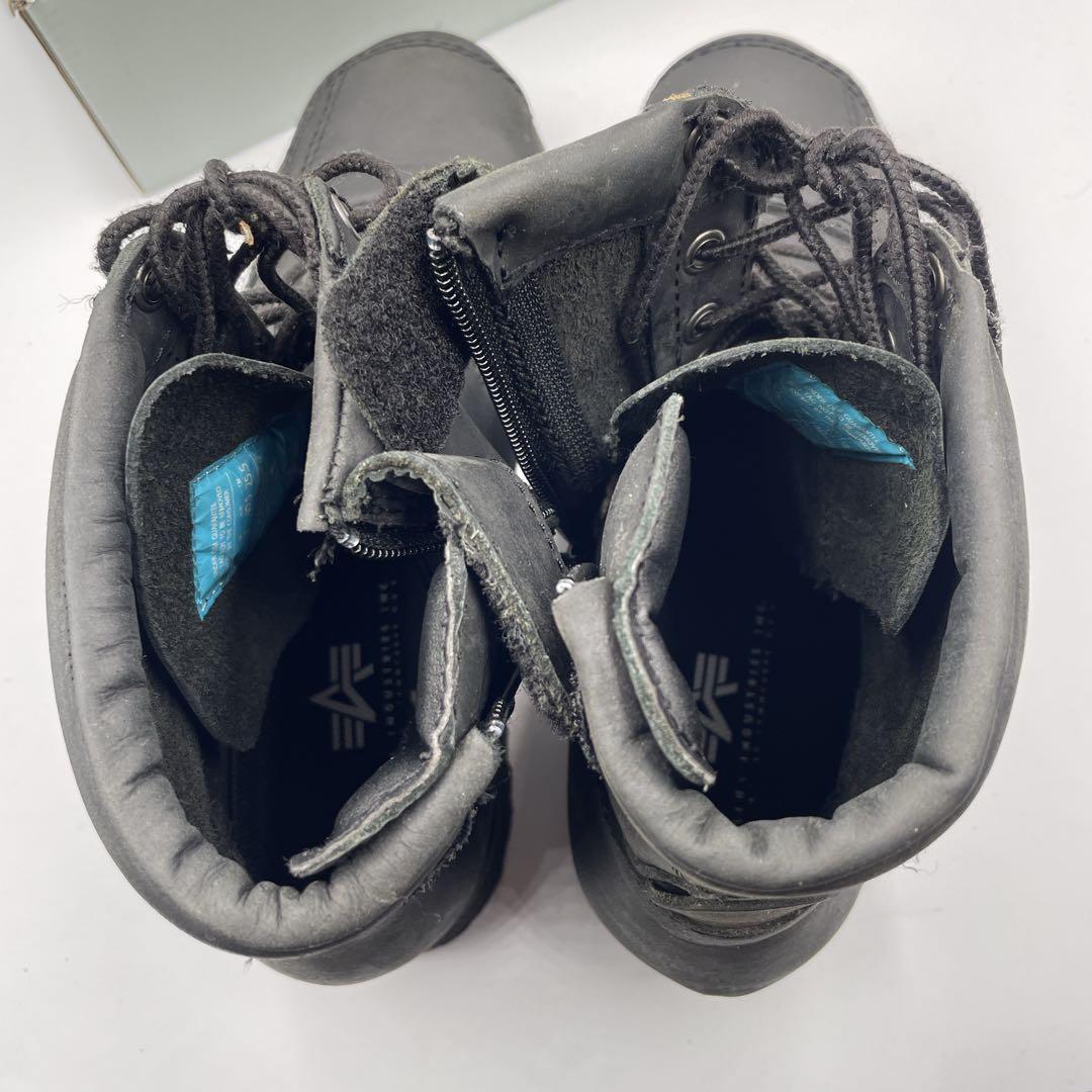 アルファインダストリーズ　エンジニアブーツ　スチールトゥ　サイドジップ　25.5