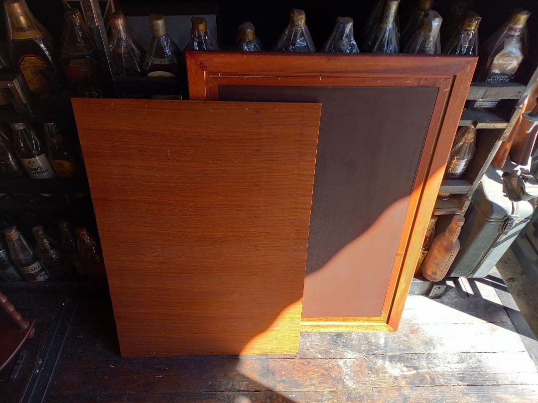 1960's　デンマーク　北欧　モダン　チーク　重厚　無垢材　ウッド　ミラー