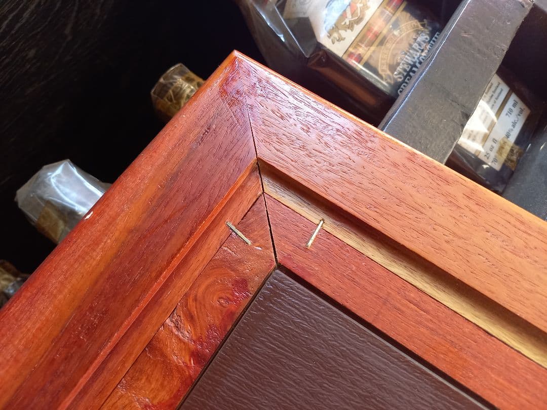 1960's　デンマーク　北欧　モダン　チーク　重厚　無垢材　ウッド　ミラー