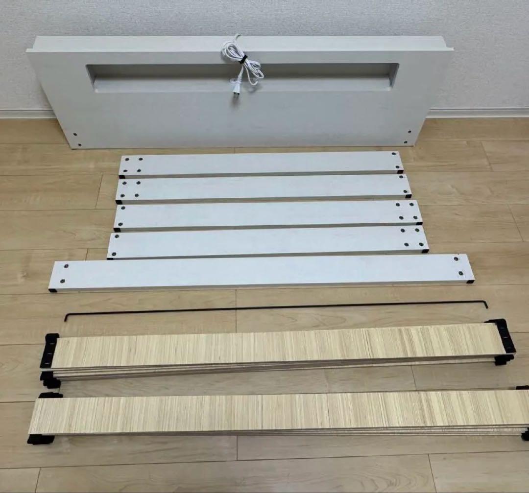 ローベッドフレーム セミダブル ホワイト