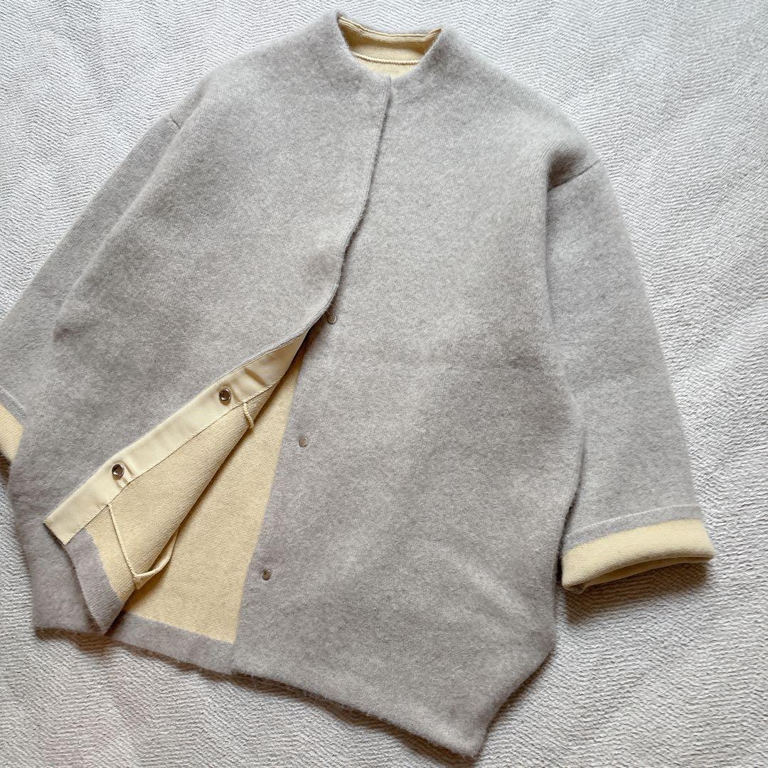 24AW エレンディーク ベーシックCNラクーンミックスWカーディガン 02