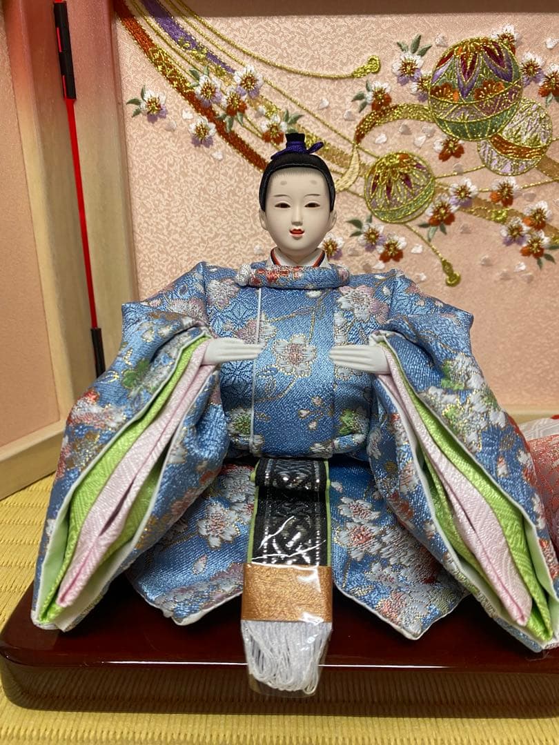 雛人形　親王飾り収納セット・頭　梛葉　作・間口約５５×奥行約３３×高さ約５３㎝