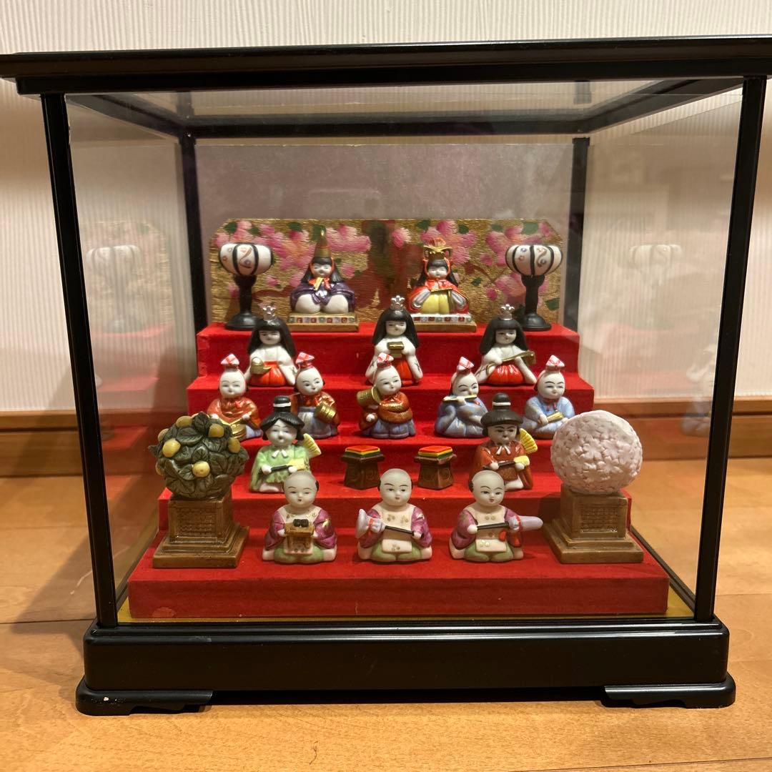 貴重❗️瀬戸焼　川本正義作　陶製　雛人形　ケース付き‼️