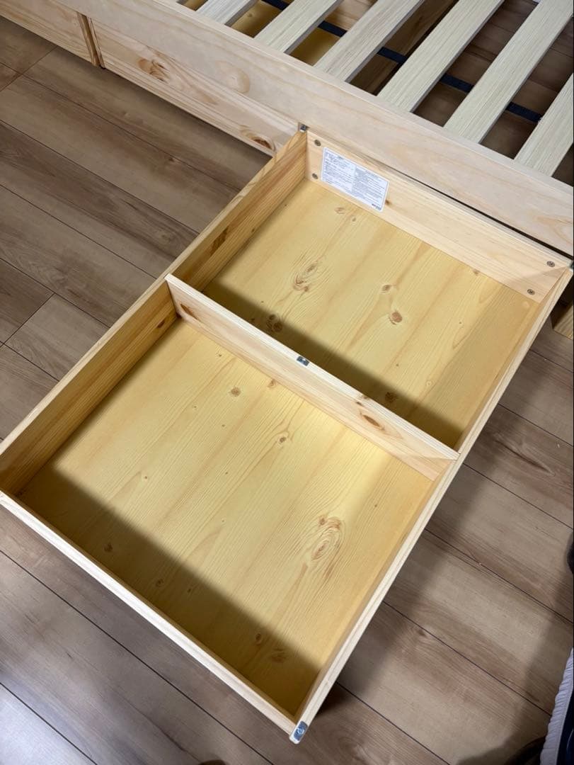 2/14まで出品　引き取り限定　無印良品　木製ベッドパイン材　シングルベッド