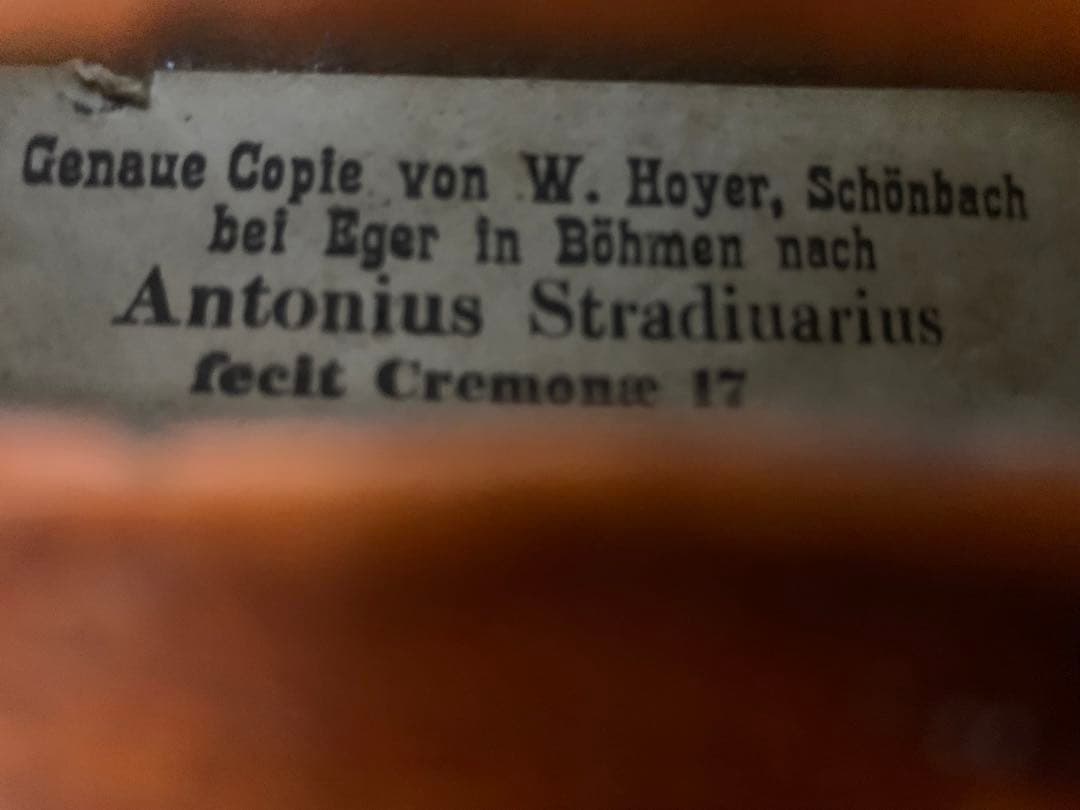 19世紀　チェコ製　4/4 バイオリン　虎杢