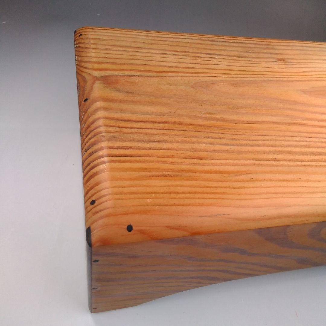 ア29 　木芸家　『田中重希』作　松材　莨盆　共箱　煙草道具　茶道具