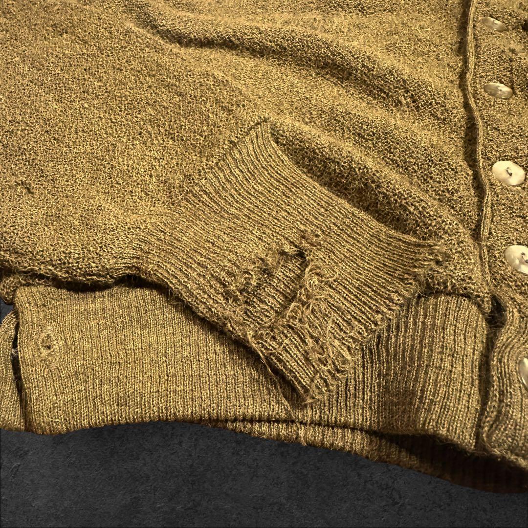 Pebble Baech カーディガン 60s アルパカ100% グランジ ボロ