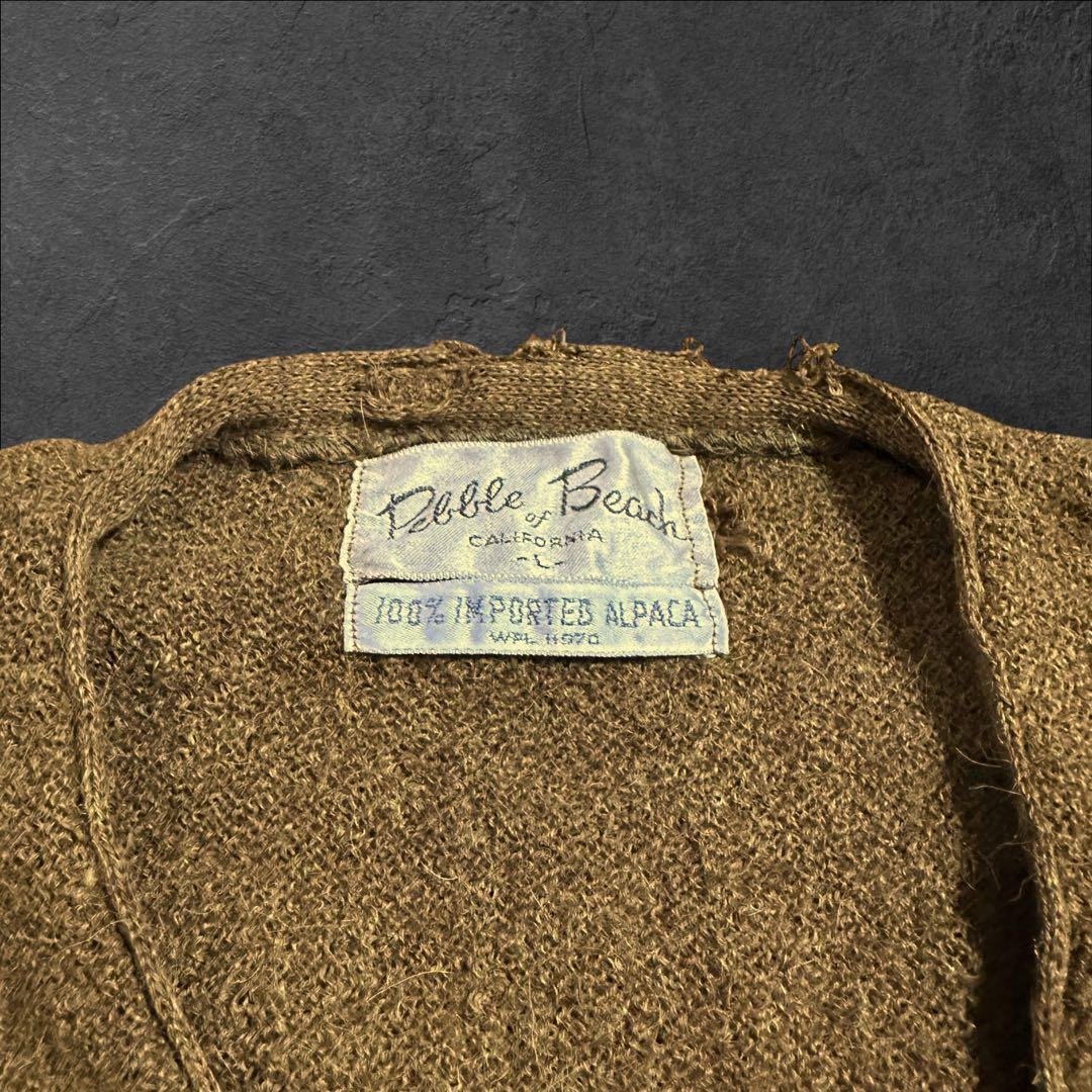 Pebble Baech カーディガン 60s アルパカ100% グランジ ボロ