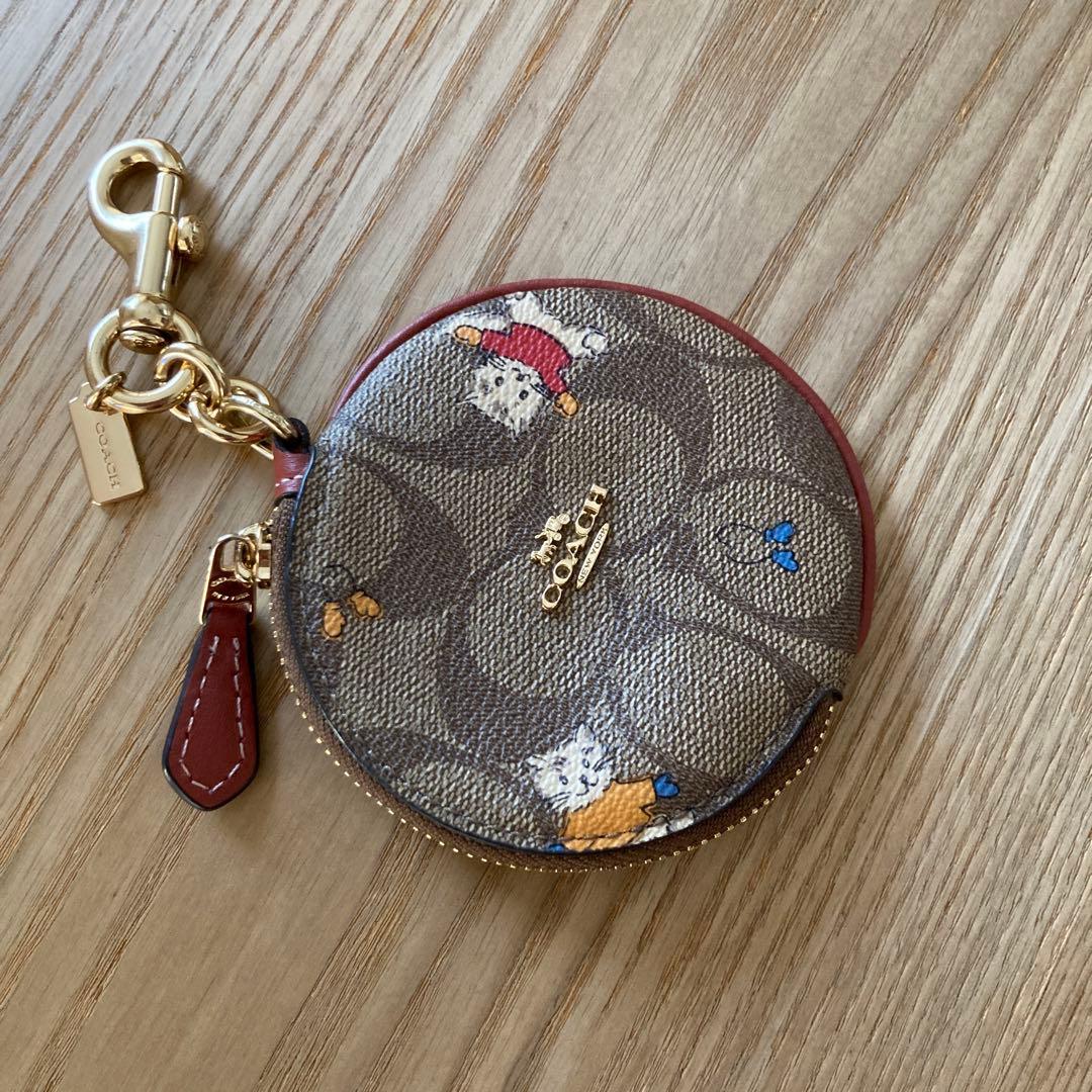 新品同様♡コーチ♡サーキュラー♡ケース♡キャット♡ねこ♡ミント