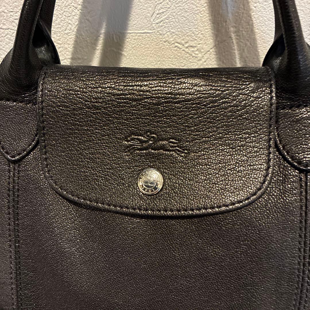 LONGCHAMP ショルダーバッグ ルプリアージュキュイール黒