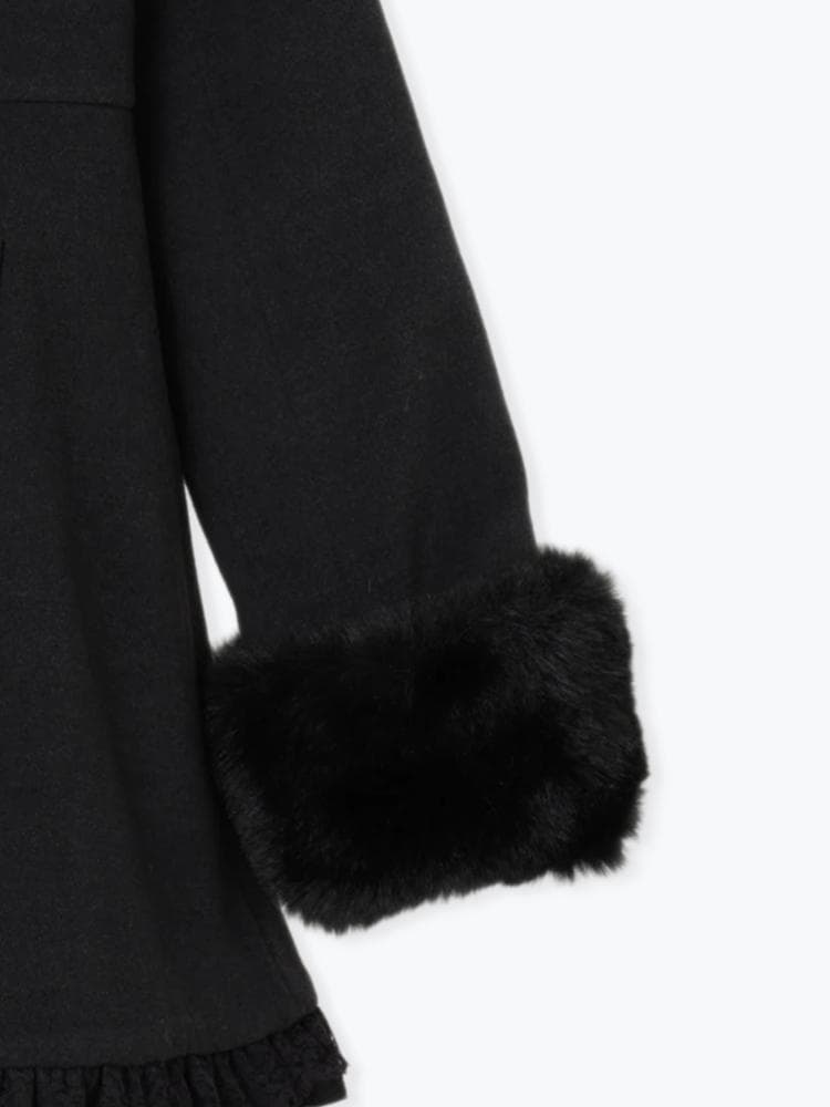 [NOEMIE]新品ゴシックフリルレースアップケープコート