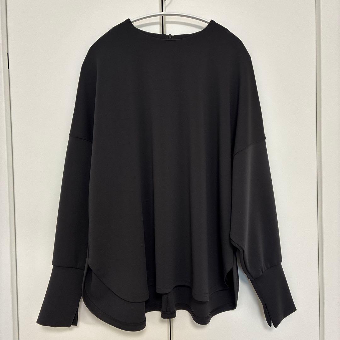 美品✨【RIVE DROITE】ダンボールポンチョプルオーバー　チャコールグレー