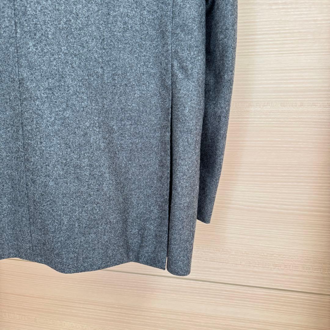 【極美品】ブリッラペルイルグストグレー フランネルスーツ ゼニア14micron