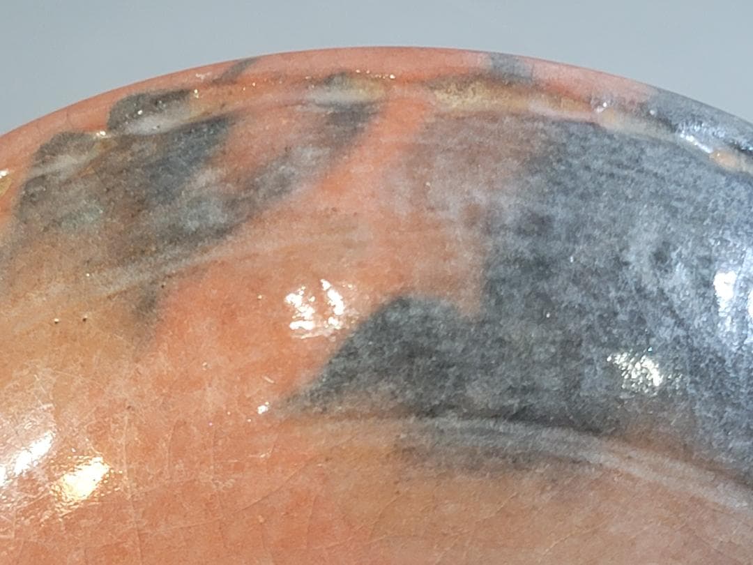 茶道具 嶋台茶碗 赤楽 金銀 一対 共箱 DT746