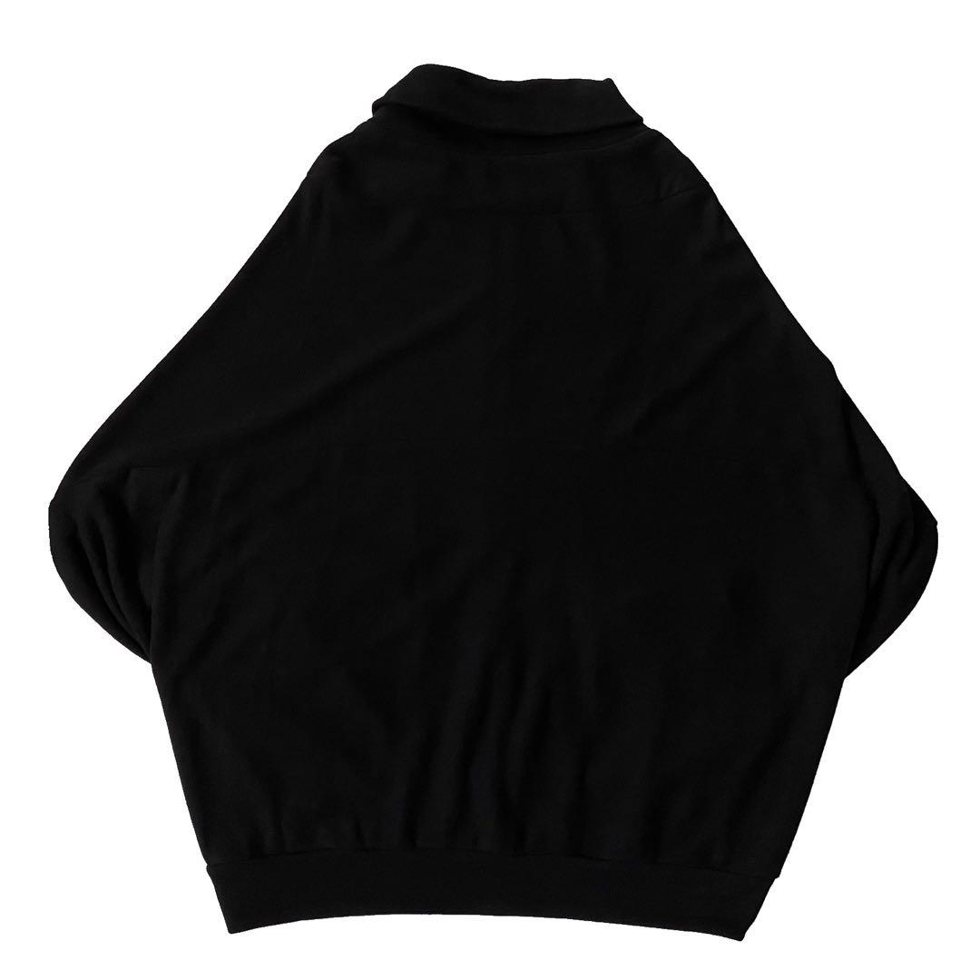 美品 Y's ワイズ ダブルジップ スウェット ポンチョ 羽織り 2 黒