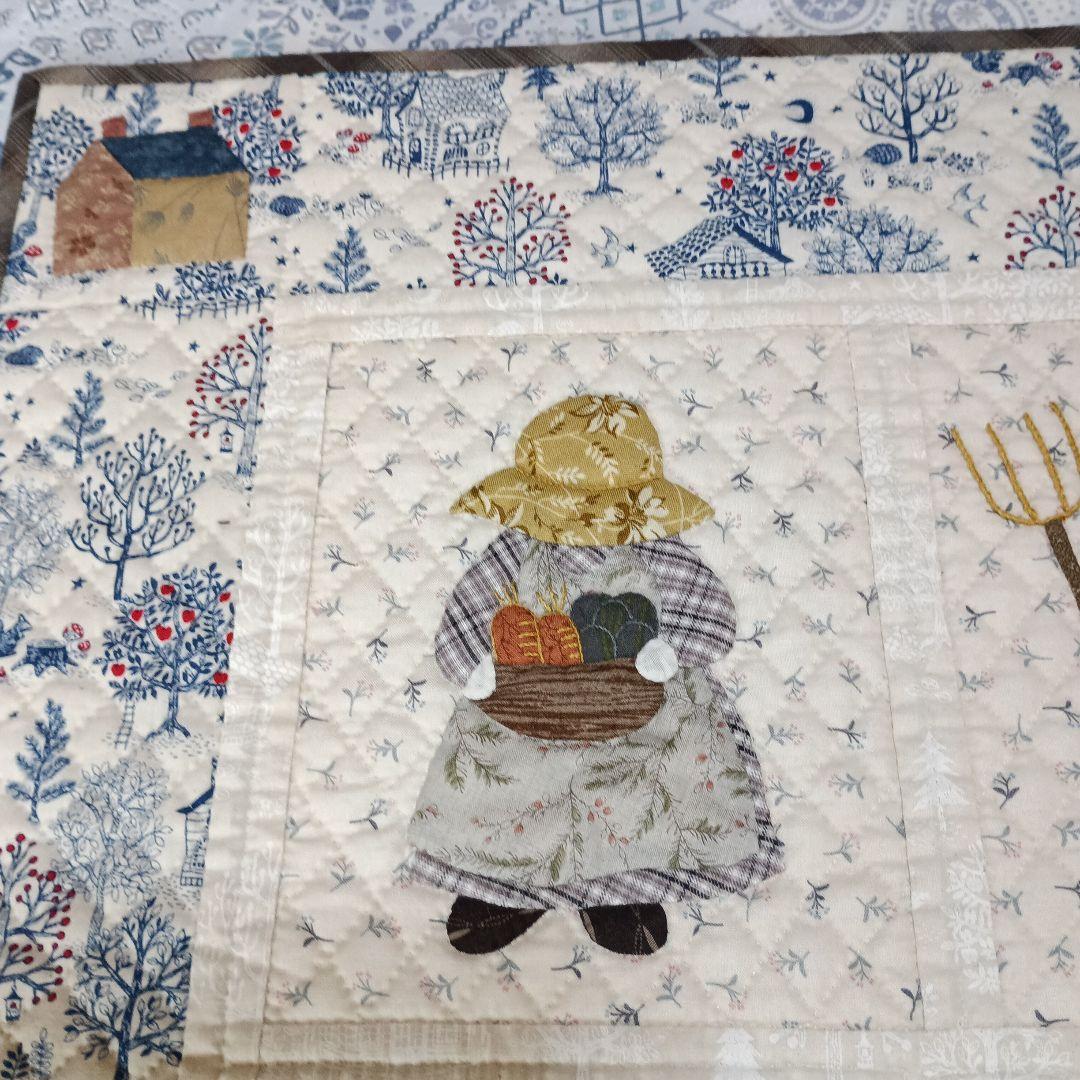 ハンドメイド～♪ アップリケのパッチワークキルト カントリー「スーとビリー」