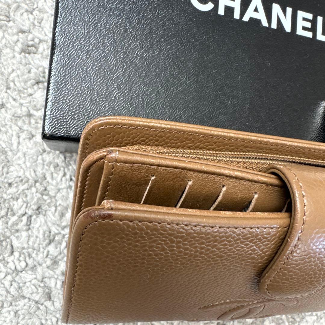 【訳あり】ファスナー壊れ　CHANEL シャネル　財布　キャビアスキン
