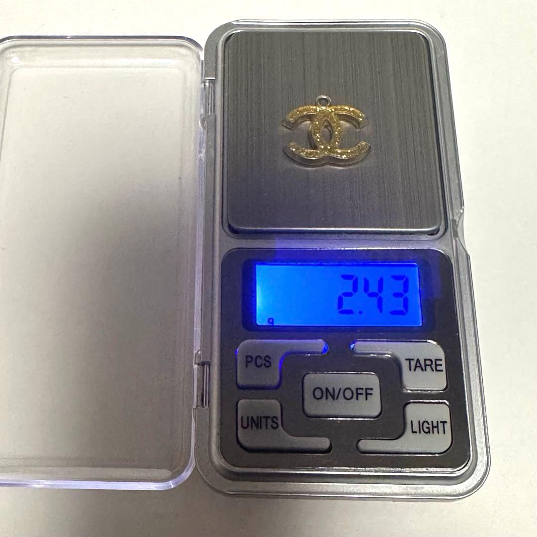 シャネル　CHANEL　ペントップ　チャーム　ココマーク　ラメ　ゴールド　美品