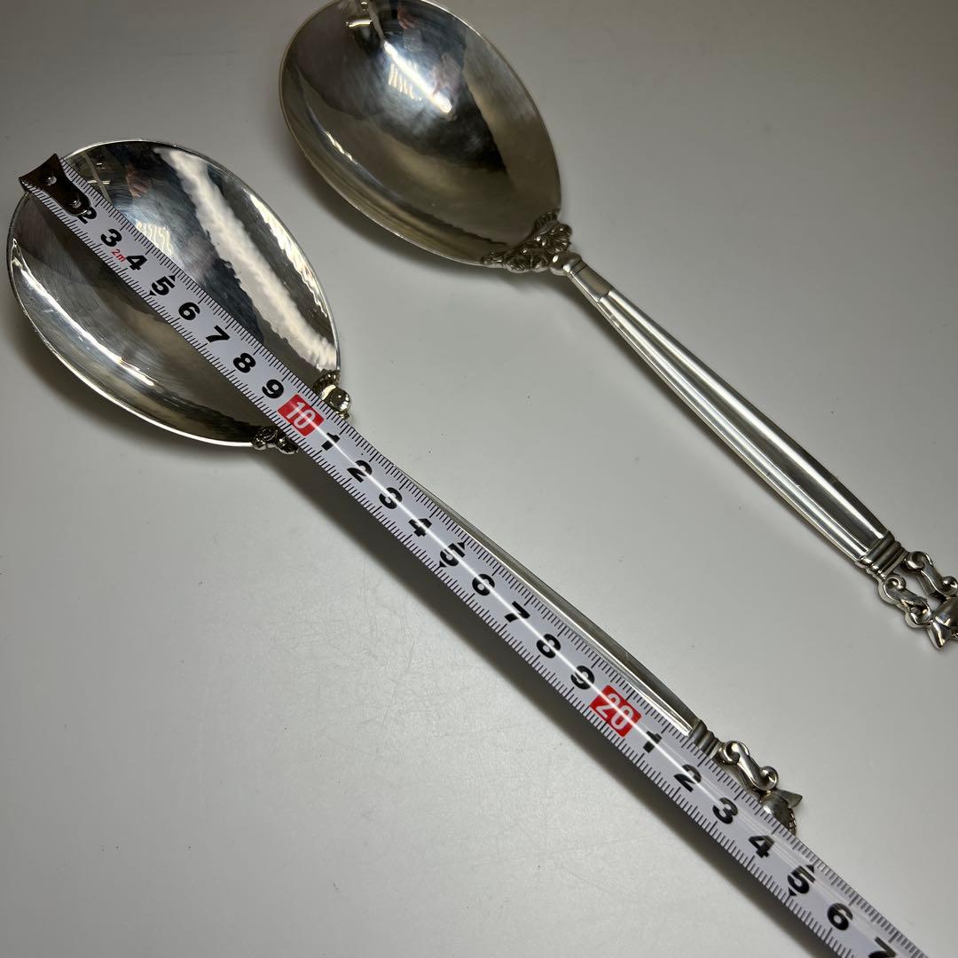 ジョージジェンセン　特大サービングスプーン2本228g東Y7-0917⭐︎2F