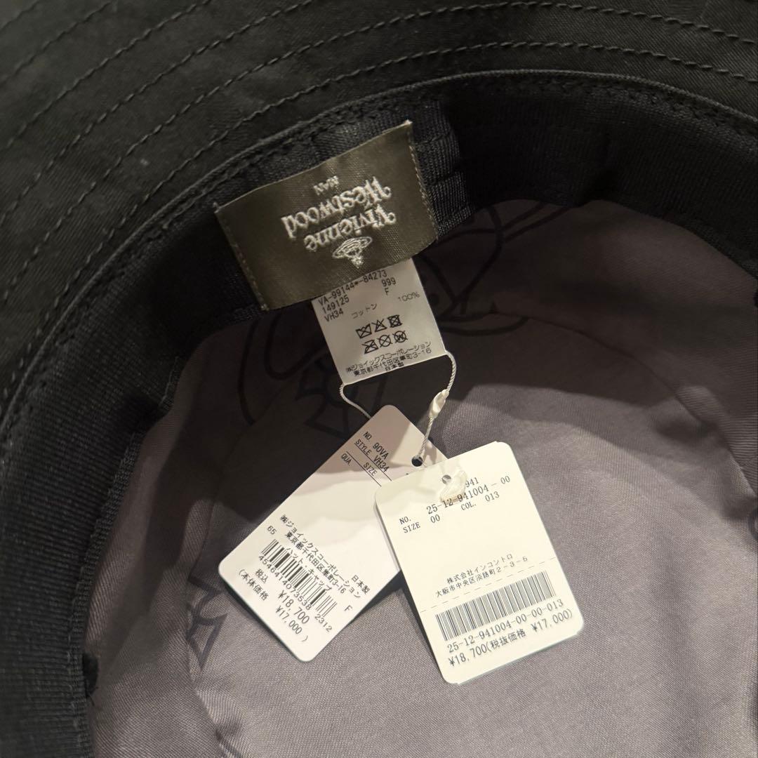 新品未使用 Vivienne Westwood ブラック バケットハット