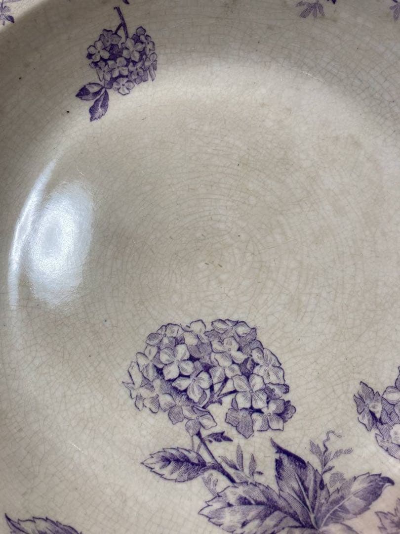 フランス アンティーク☆ジアンGien ボウル 深皿 紫陽花