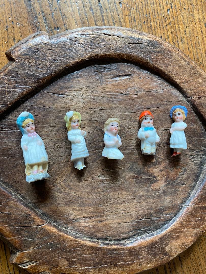 みくる　ドイツ　アンティーク　ミニ　ビスクドール　5体　陶器