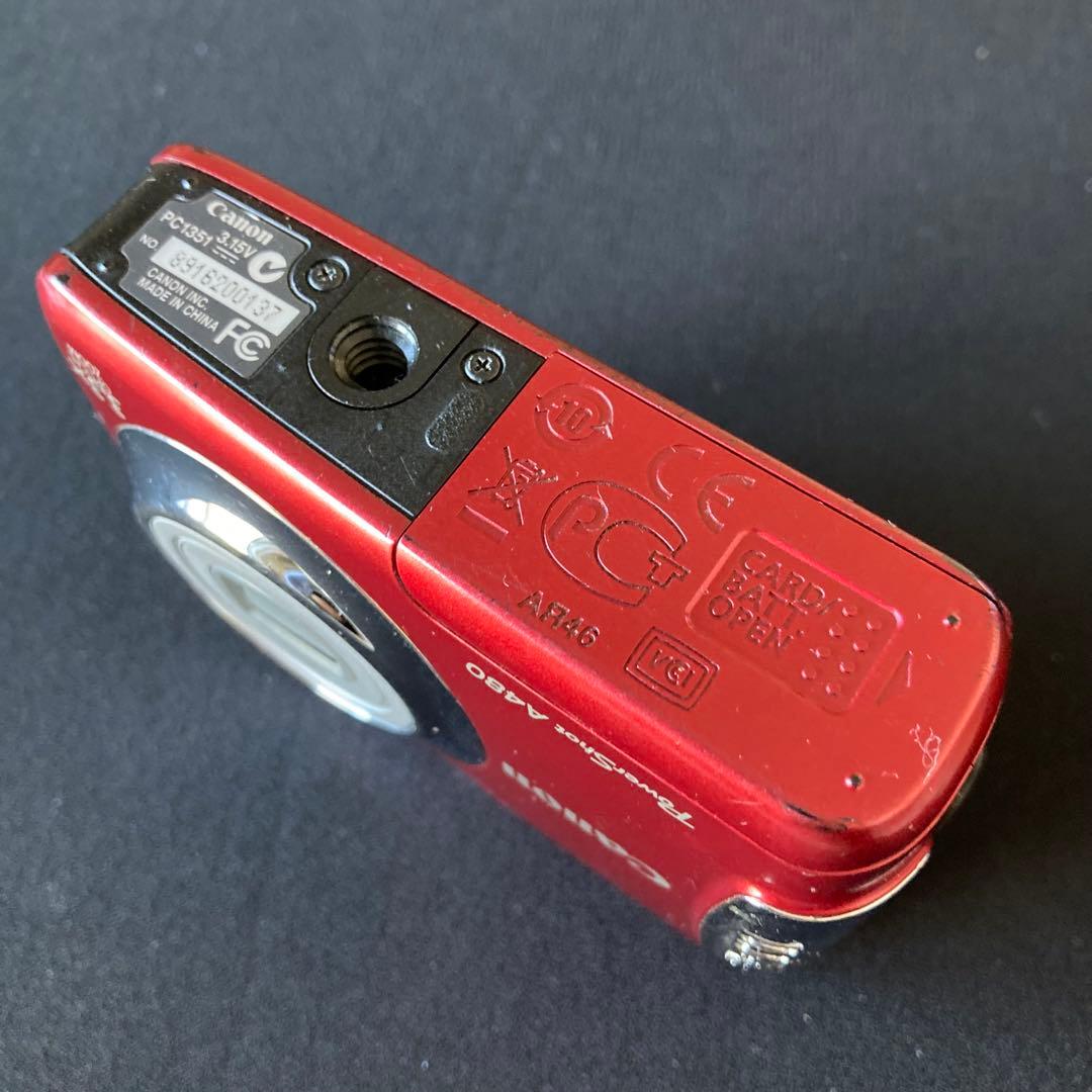 Canon PowerShot A480 レッド CCDセンサー コンデジ