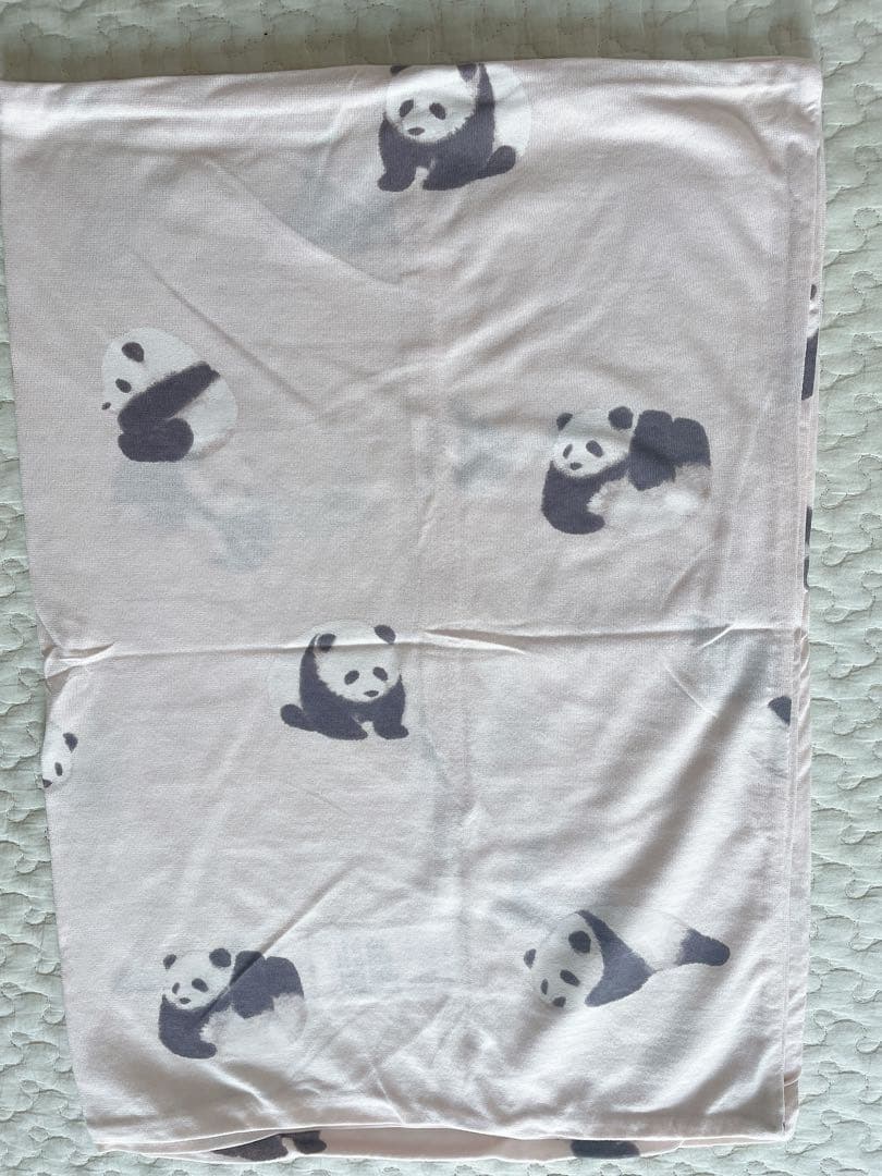 ジェラートピケ パンダ柄　ベッドカバー３点セット シングルサイズ