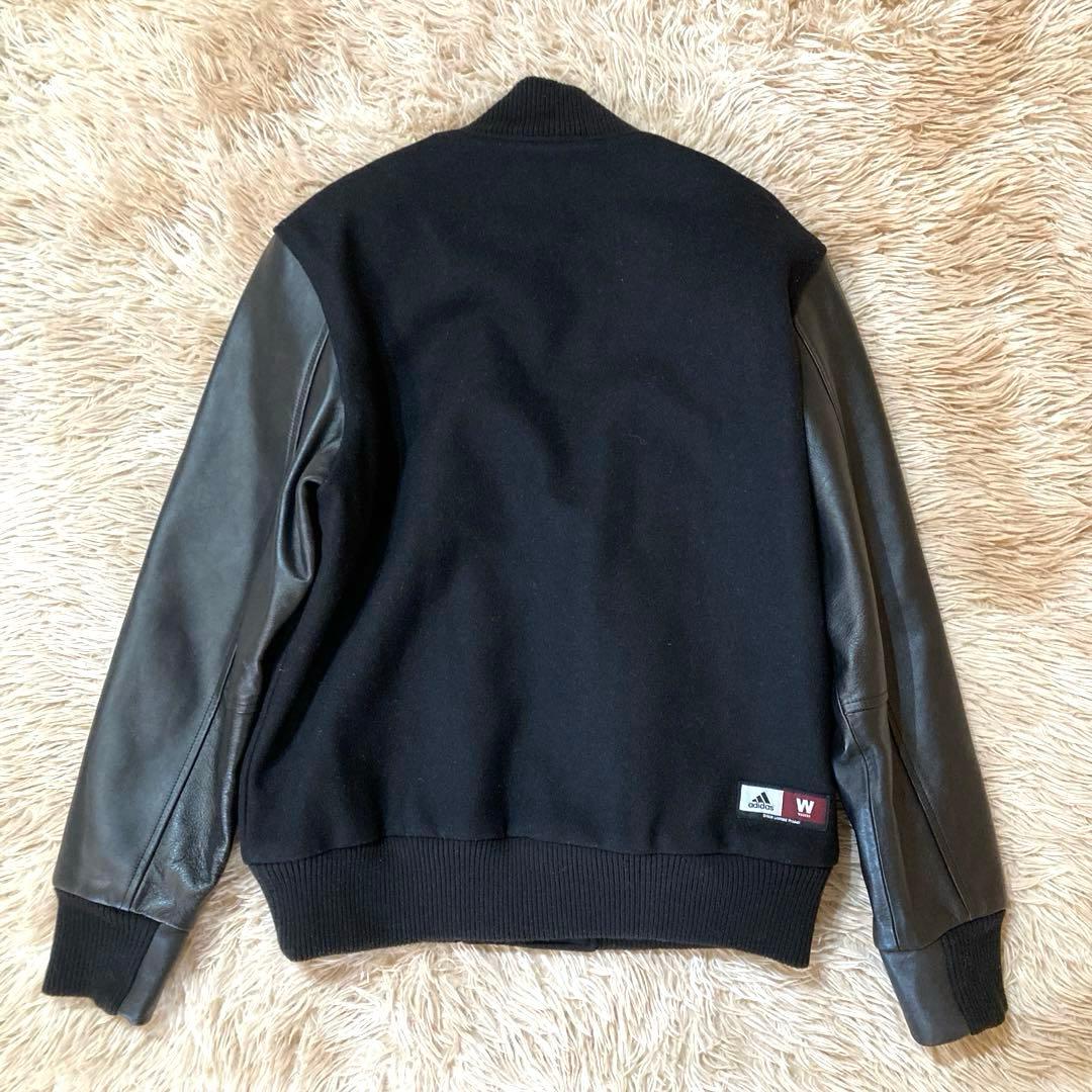 adidas × 早稲田大学　カウレザースタジャン 2003年・限定　黒　M