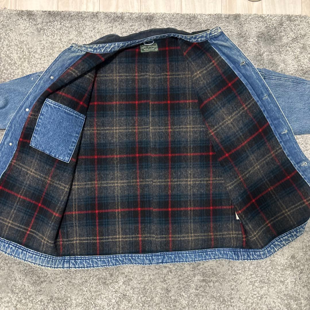 POLO COUNTRY ポロカントリー デニムカバーオール M 襟コーデュロイ