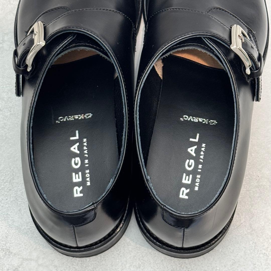 【新品】定価3.3 REGAL リーガル 17BL シングルモンク 革靴