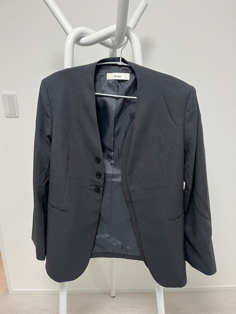 アンヌーク　チャコールグレー ジャケット38