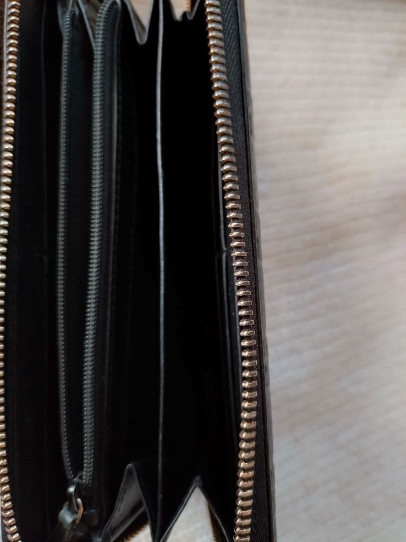 GUCCIシマ ブラックレザー長財布