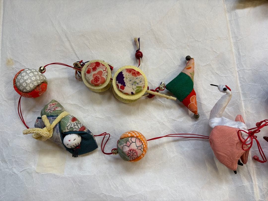 さげもん　雛飾り　お雛様　吊るし飾り　一点物　ハンドメイド　正絹　縮緬細工　鞠