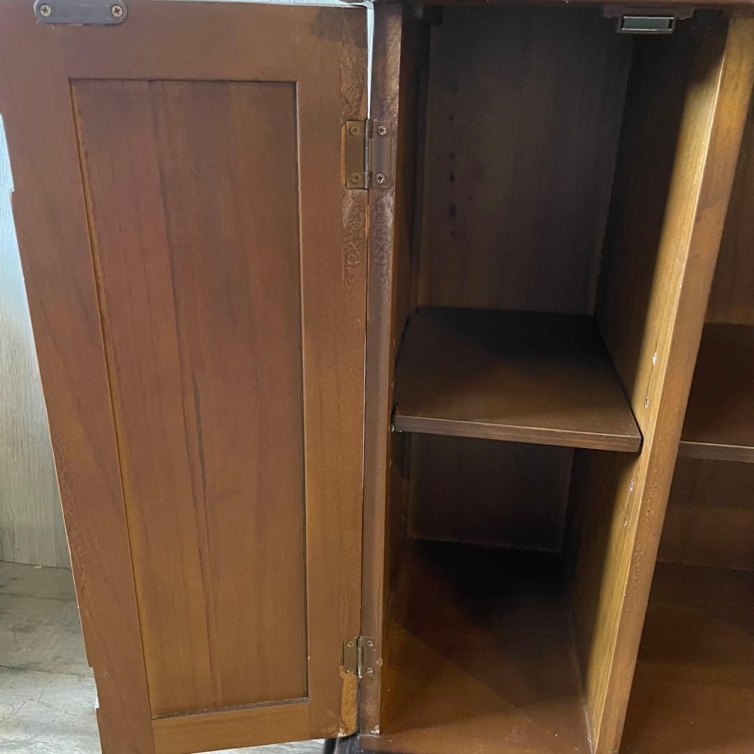 アンティーク調 コンソールキャビネット 木彫り 飾り棚 サイドボード