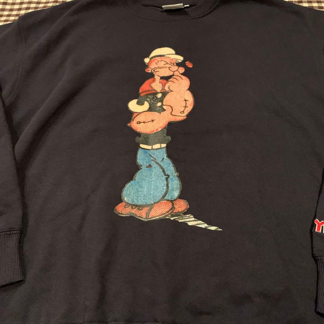 新品未使用　サイズL ユニセックスポパイ　スウェット　ネイビー