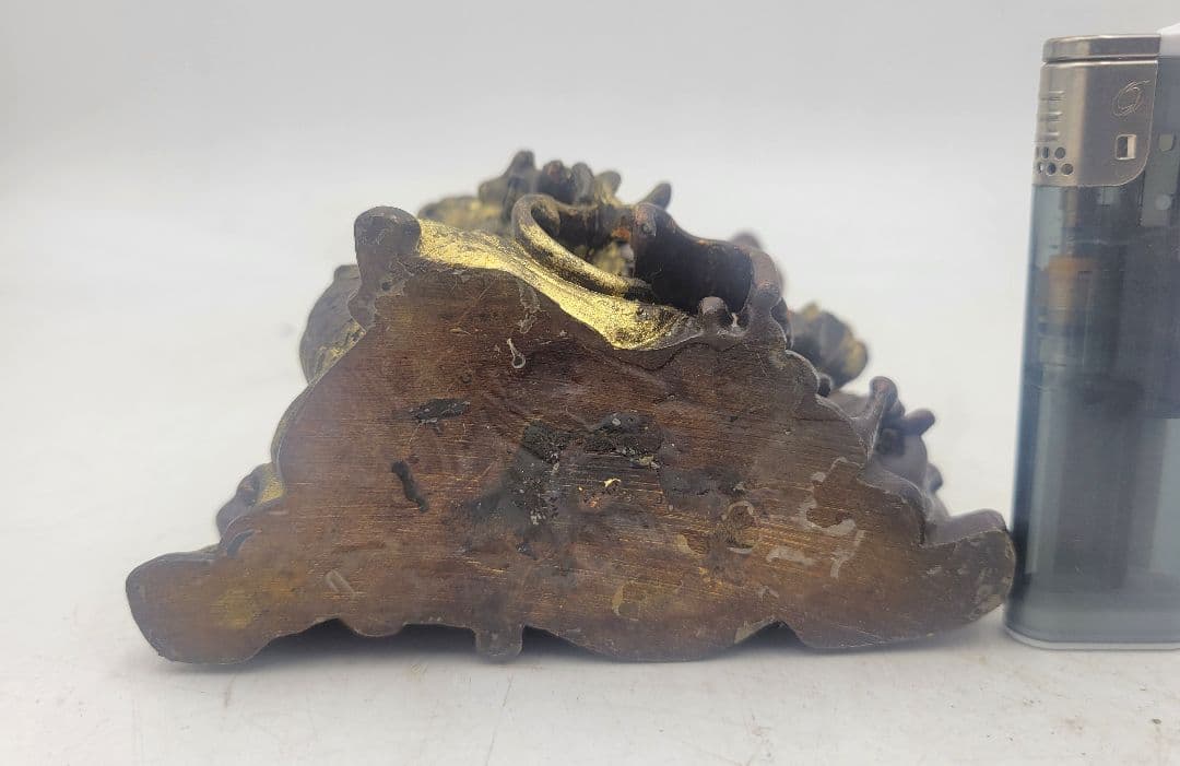 銅製　龍頭観音　仏像　観音像　金属工芸