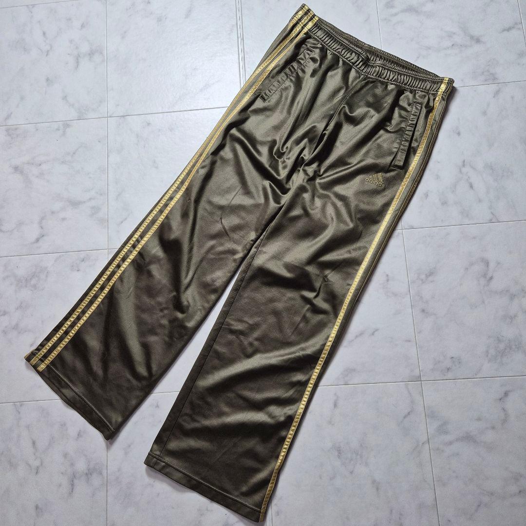 adidas コーティングジャージ セットアップ カーキ L