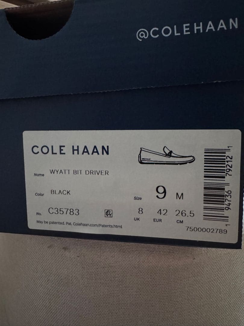 COLE HAAN ブラック　ドライビングシューズ　 9M 26.5cm