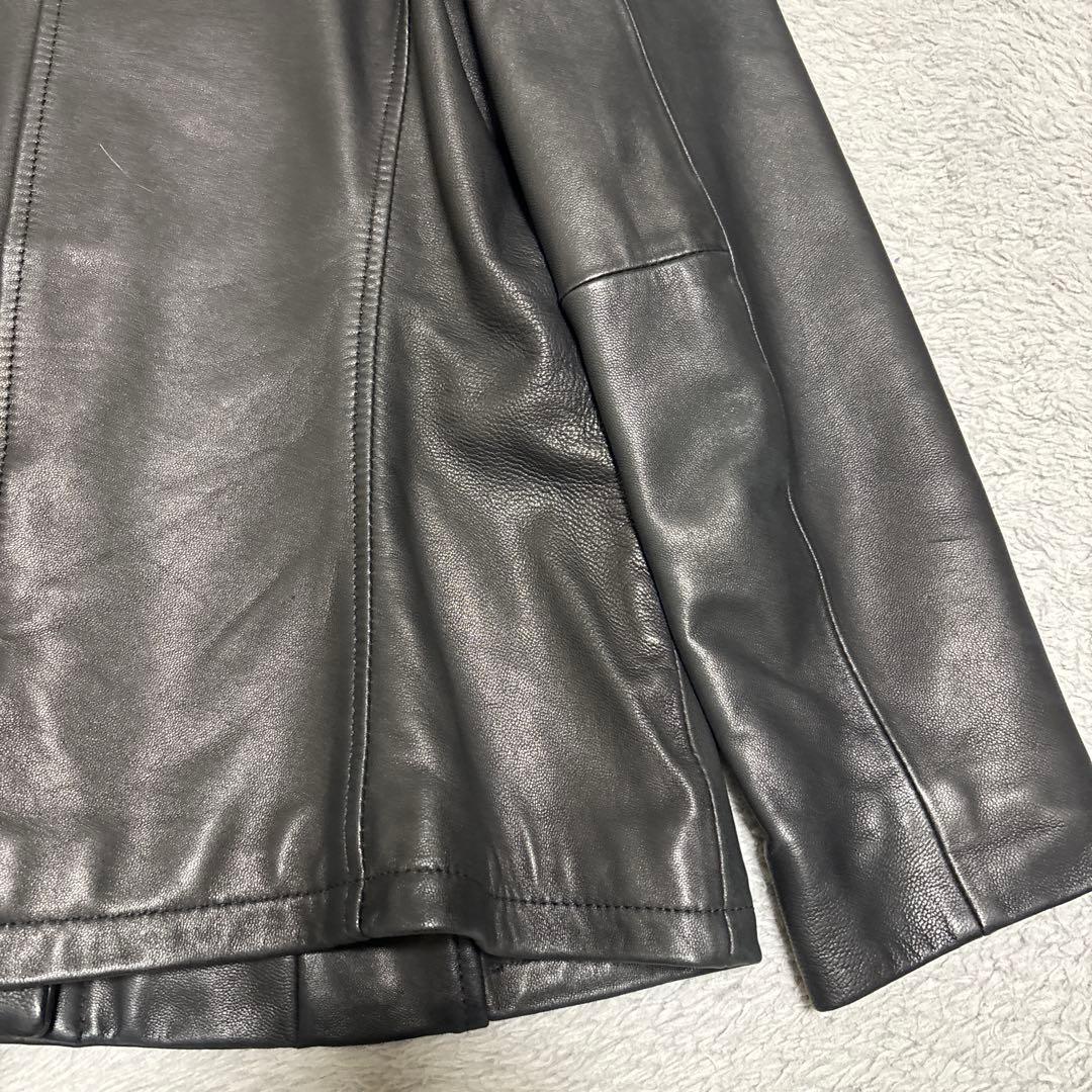 LAUTREAMONT 本革　ラム　レザージャケット　ノーカラー　襟無　Lサイズ