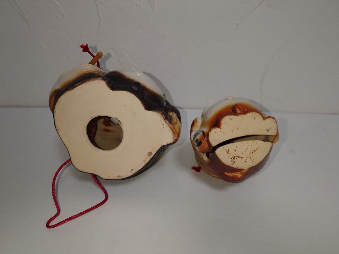 【3個】信楽焼 たぬき 狸 タヌキ 置物 陶器 焼物 縁起物 他抜き