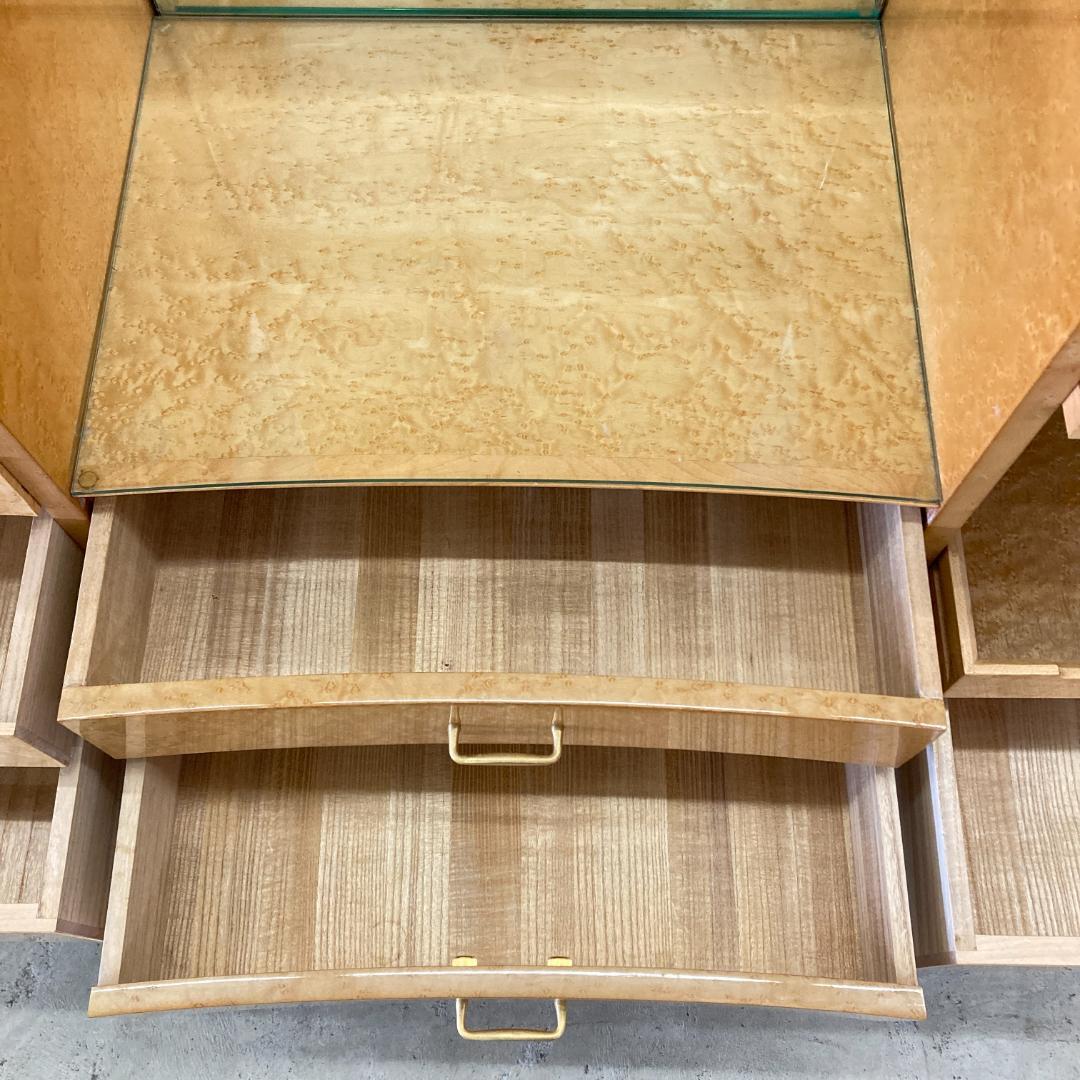 バーズアイメープル　ドレッサー　三面鏡　鏡台　高級