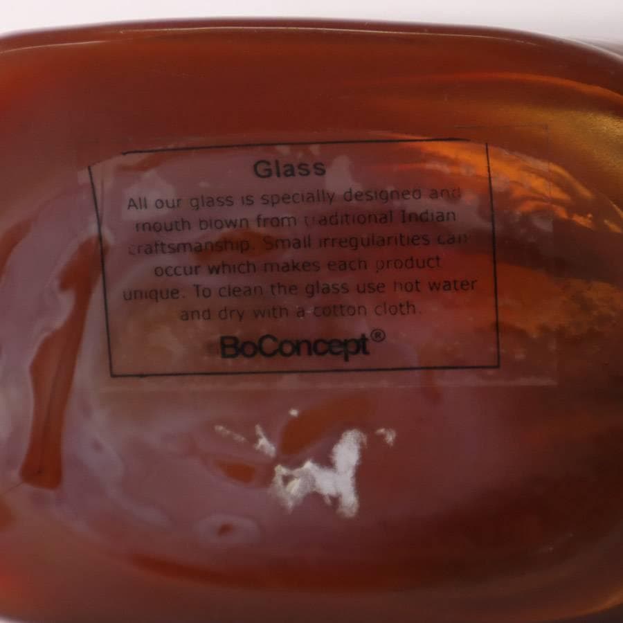 展示品 ボーコンセプト ガラス製 フラワーベース レッド フェイクグリーン付き