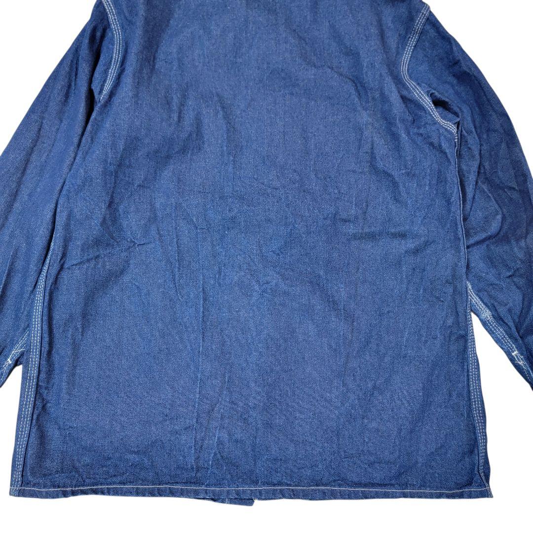 80S-90S 濃紺 ユニバーサルオーバーオール 3本針 42 カバーオール