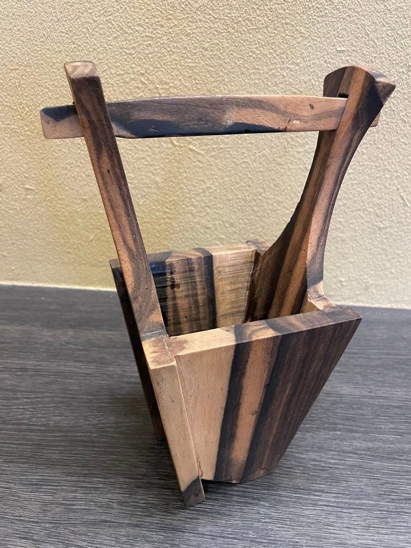 黒柿　花瓶立て　花器